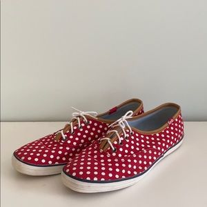 Keds Red Polka Dotted Sneakers